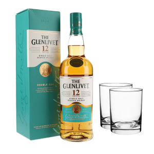 Glenlivet 12Y Speyside Single Malt Scotch Whisky 700 + 2 Glasses