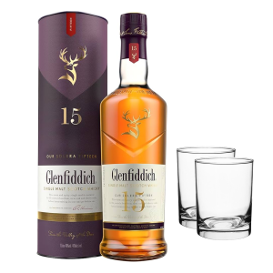 Glenfiddich 15Y 700 + 2 Glasses