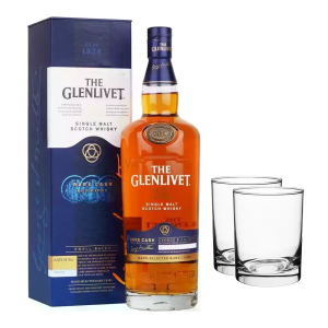 Glenlivet Rare Cask Single Malt Scotch Whisky 1000 + 2 Glasses