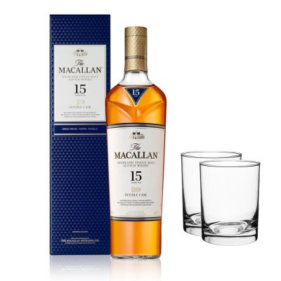 Macallan Double Cask 15Y 700 + 2 Glasses