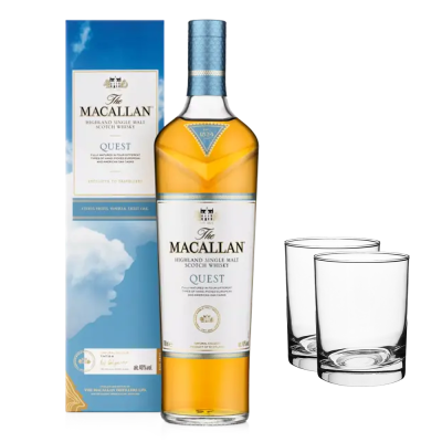 Macallan Quest Collection 1000 + 2 Glasses