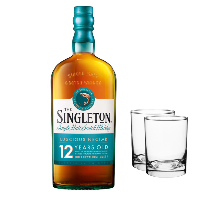 Singleton of Dufftown 12Y Single Malt Scotch Whisky 700ml + 2 Glasses