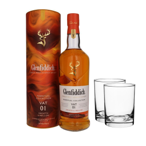 Glenfiddich Perpetual Collection Vat 01 1000ml + 2 Glasses