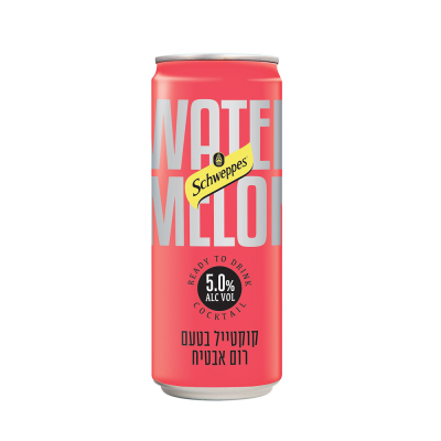 Schweppes Watermelon Rum Cocktail Can 330ml